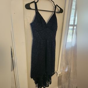 Navy high/low dress